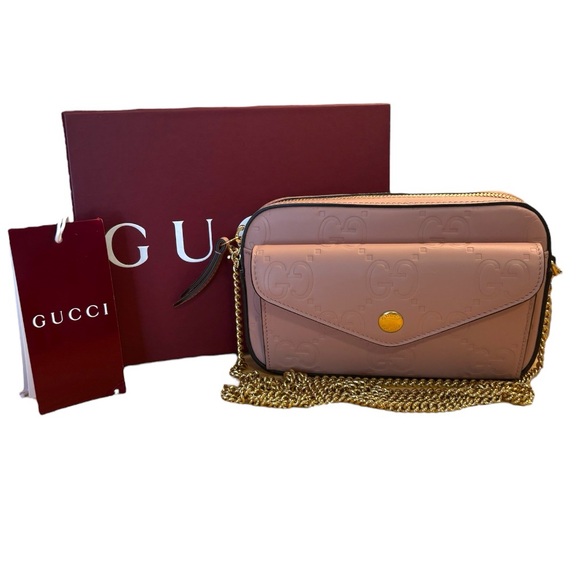 Gucci Handbags - Gucci GG Super Mini Debossed Crossbody